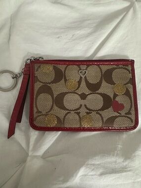 Vintage Coach Poppy “Secret Admirer” signature Lurex Monogram Pouch/wallet